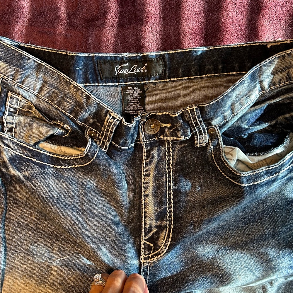 Men's Dark Wash Slim Straight Jeans